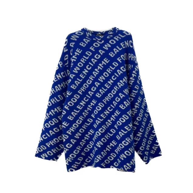 99新 Balenciaga/巴黎世家 小花汤汤/P244276283/联名满印毛衣M码