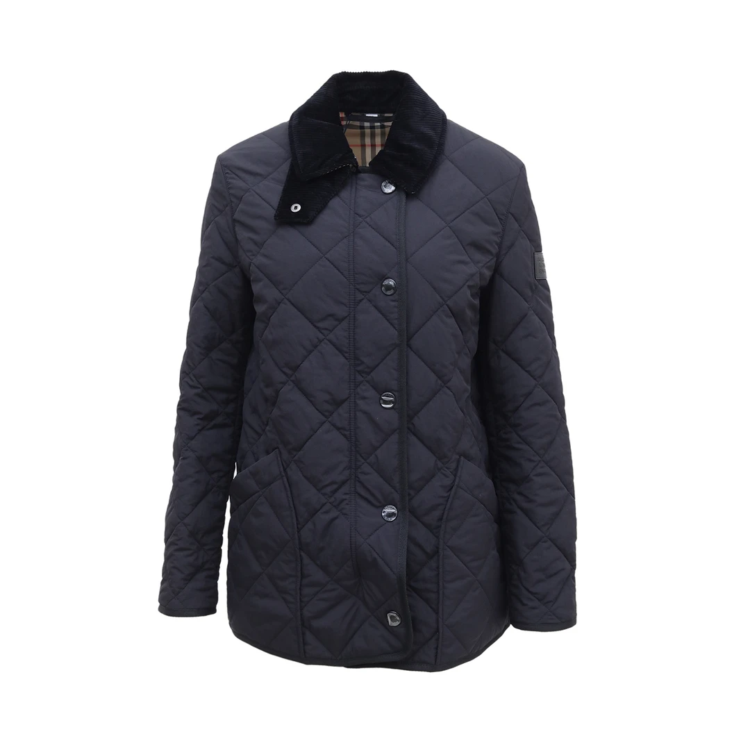 99新 BURBERRY/博柏利 积分-188/汤/P244274578/黑色棉服 XS码