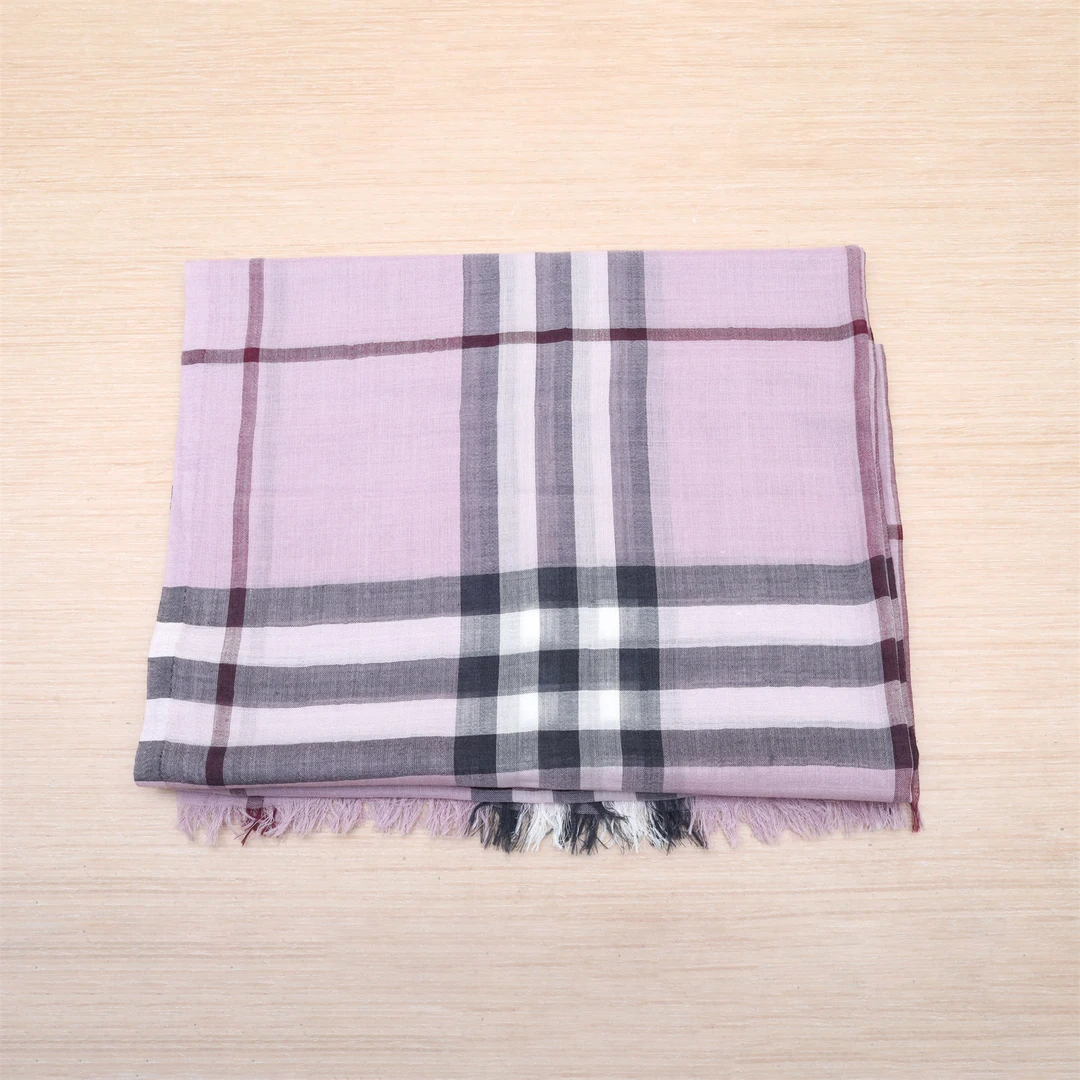 99新 BURBERRY/博柏利 P204296597/格纹 围巾 紫色