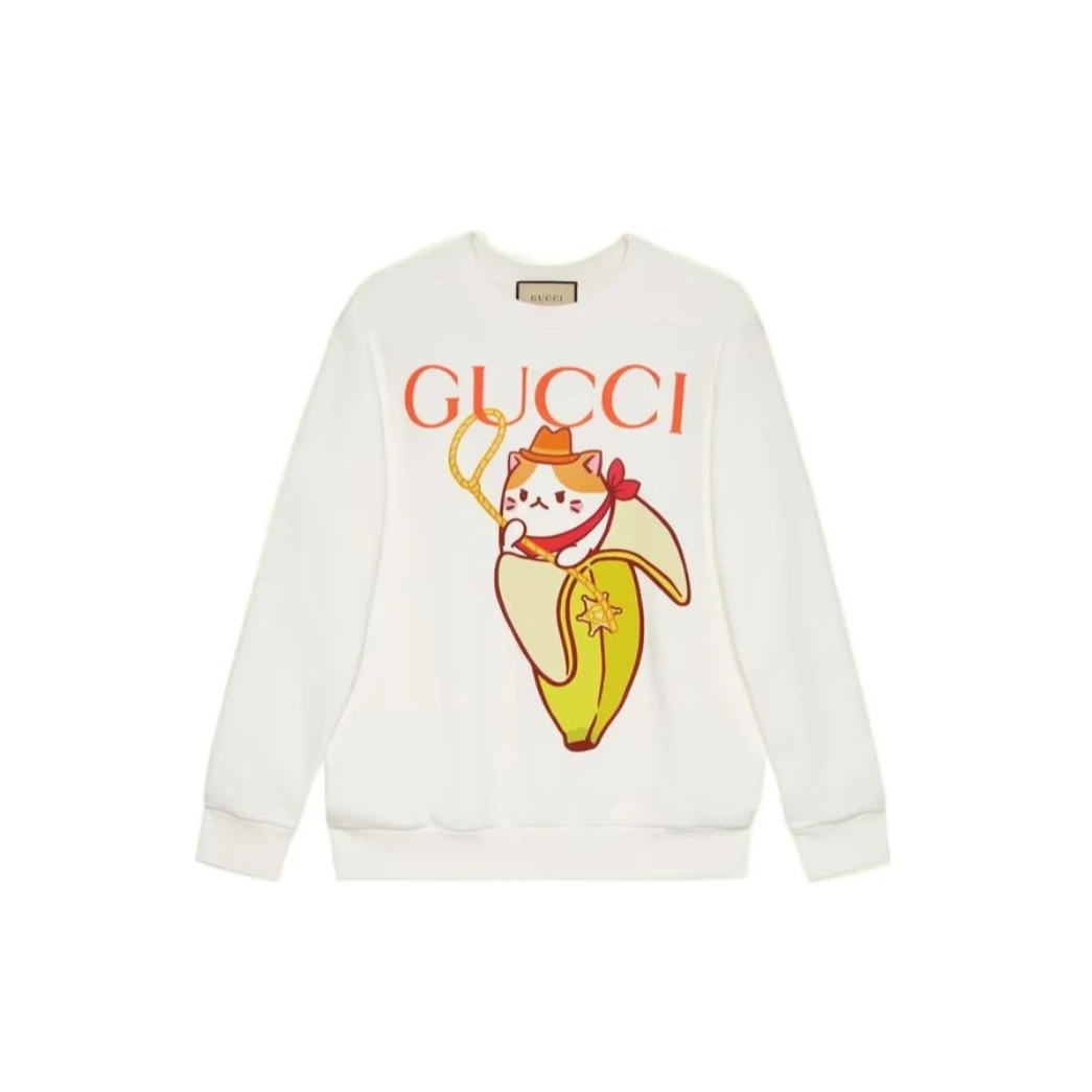 全新未使用  小花汤汤/TP028242/GUCCI X Bananya 联名猫咪卫衣