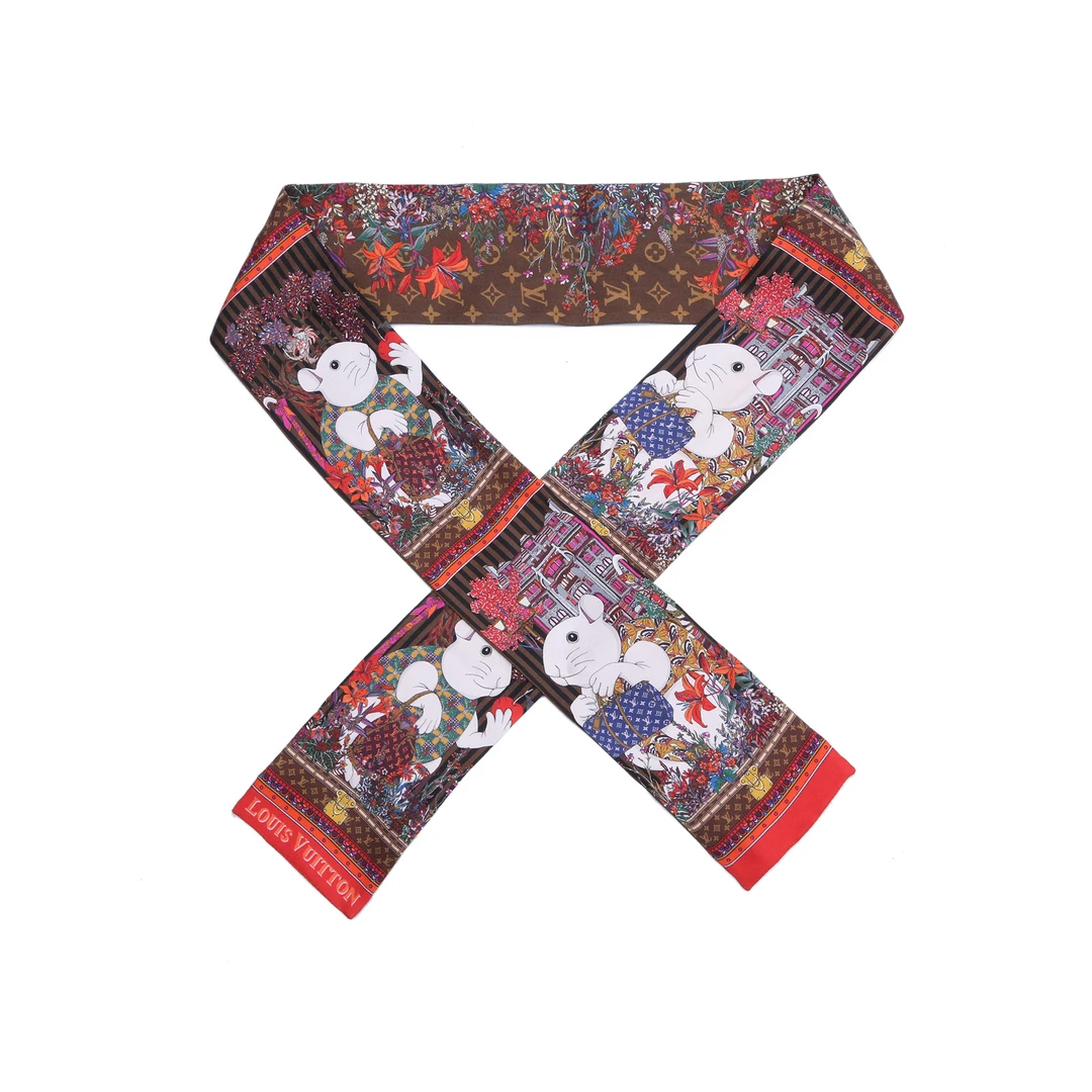 全新未使用  小花汤汤/P204307177/LV 小丝巾 束发带