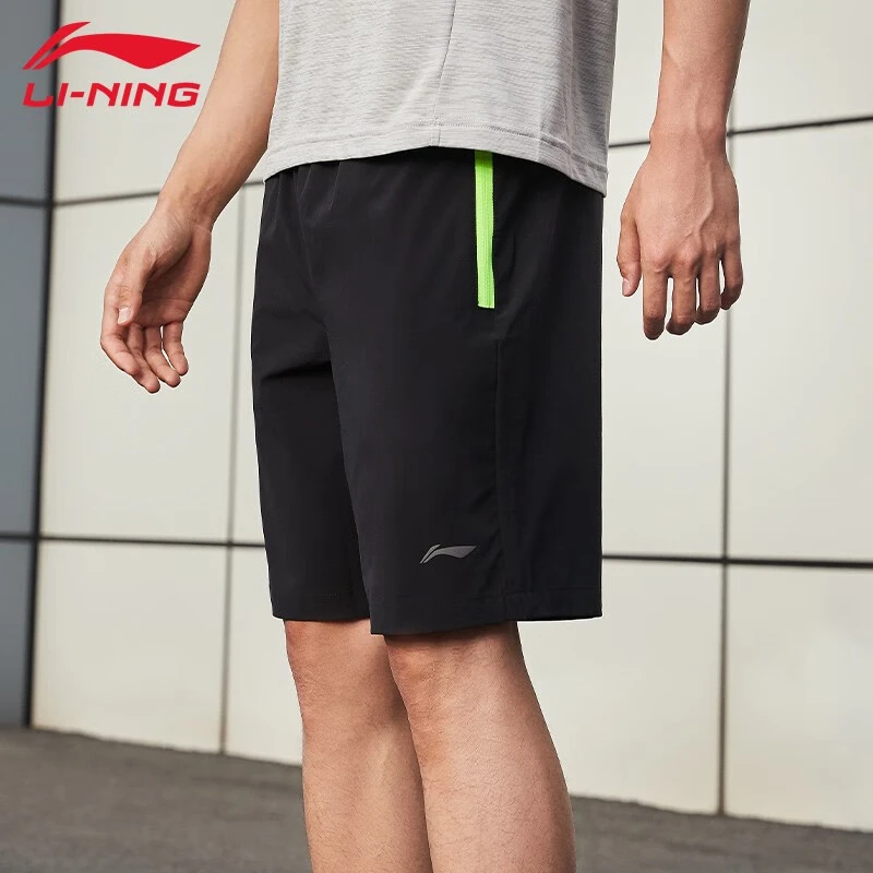 李宁运动短裤男夏季新款跑步健身居家裤子吸湿排汗舒适男士休闲裤