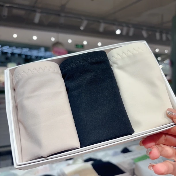 ［3条装三角］81753袅袅婷婷 高腰凉感丝滑女士内裤（80-125斤）