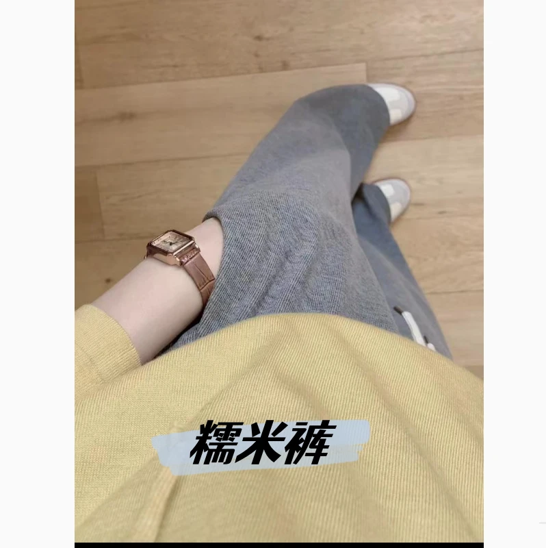 浅灰糯米裤百搭软糯长裤1