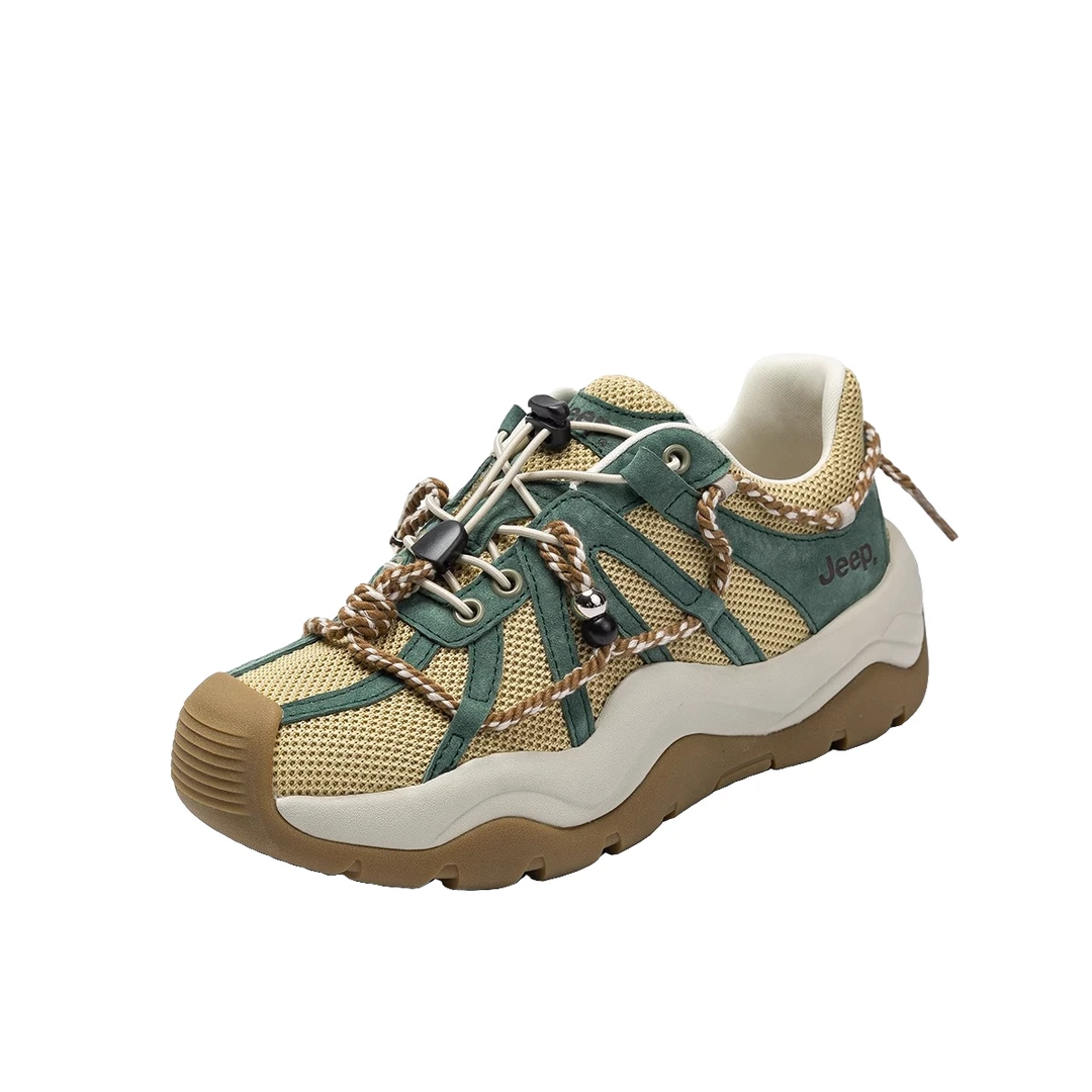 JEEP/吉普港风老爹鞋厚底2025春季时尚设计感小众复古拼色运动鞋