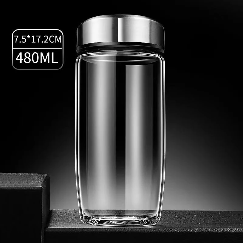 加大容量耐热透明玻璃杯喝茶神器加厚鹅蛋杯出行开车办公商务杯