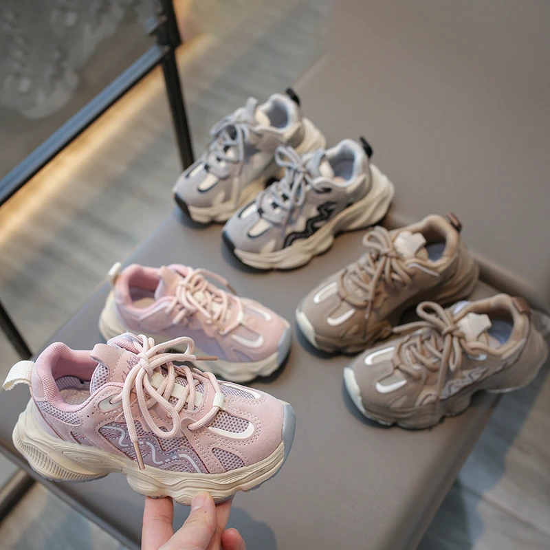 儿童鞋女童老爹鞋2024春秋季新款儿童鞋透气网面中大童潮牌运动鞋
