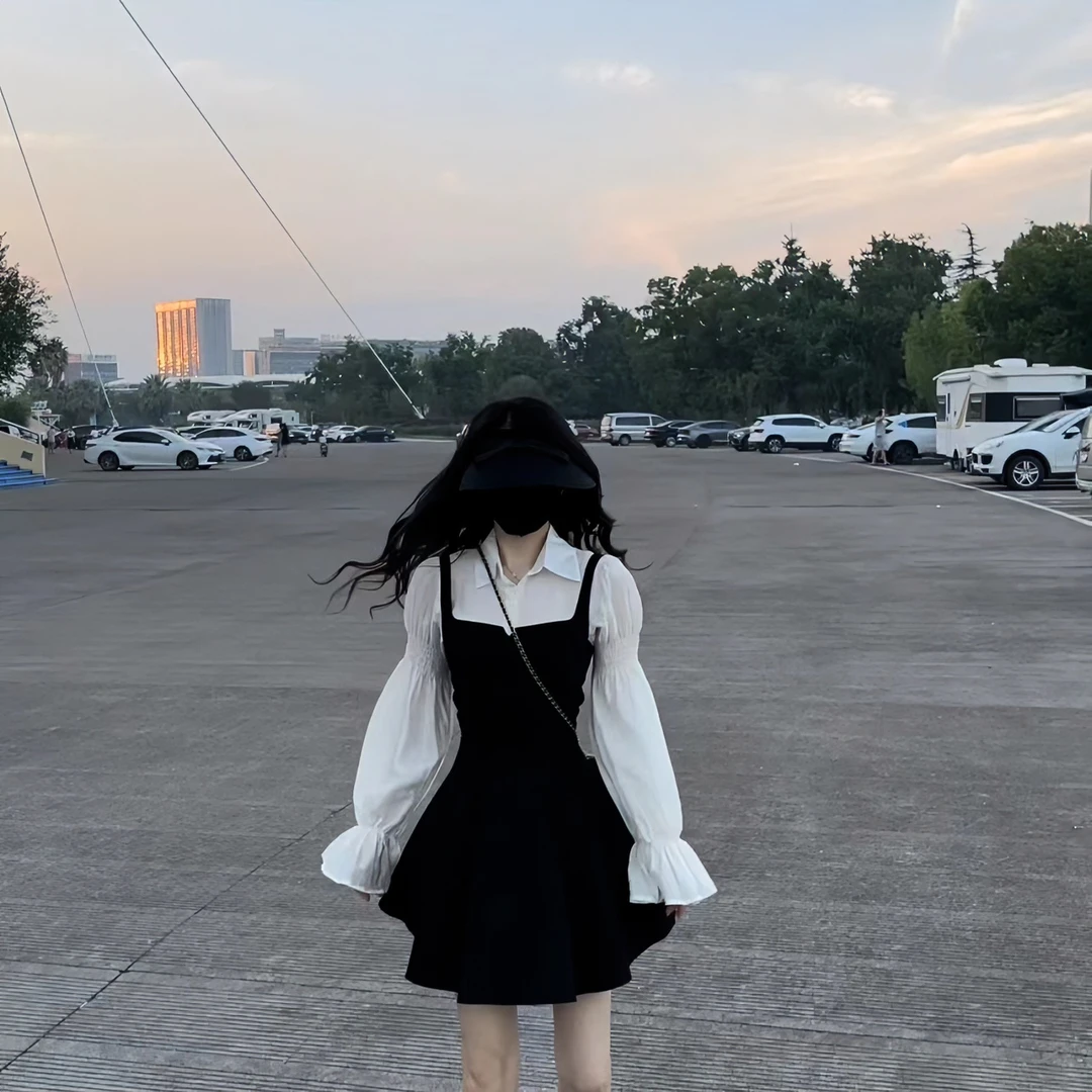 法式时尚小众泡泡袖小个子套装短款23909长款23950