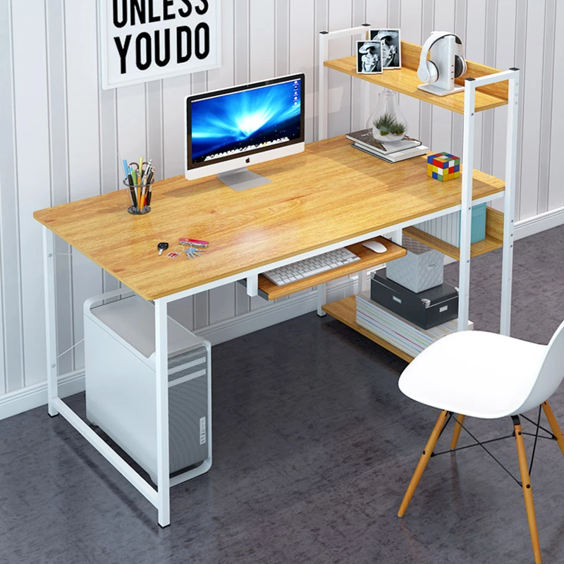 新疆西藏包邮电脑桌台式家用简约经济型书桌学生桌子卧室简易书架