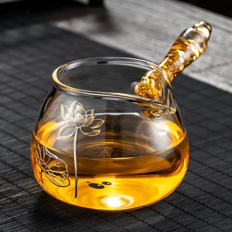 玻璃茶壶侧把围炉煮茶大容量茶海分茶器高硼硅透明玻璃待客公道杯