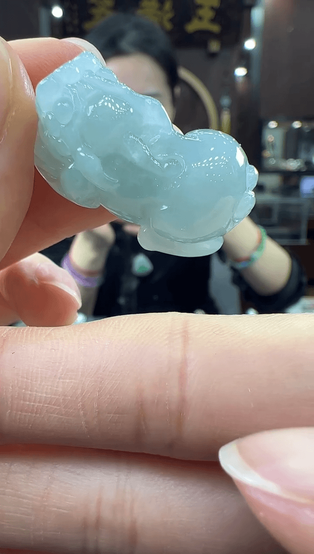 【闪购商品】翡翠颈饰18K金镶嵌貔貅