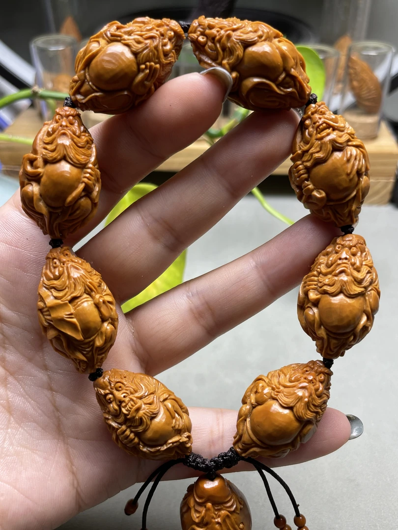橄榄核文玩手串1.9整身八大钟馗伏魔钟馗手链