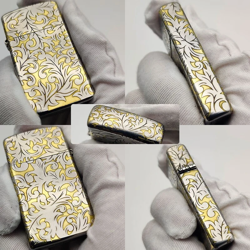 ZIPPO之宝防风煤油打火机 纤巧窄机唐草貔貅花仙子DY9914SK