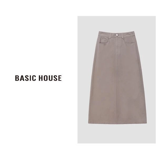 Basic House/百家好春日漫游舒适半身裙薄荷曼波百搭女士时尚春秋