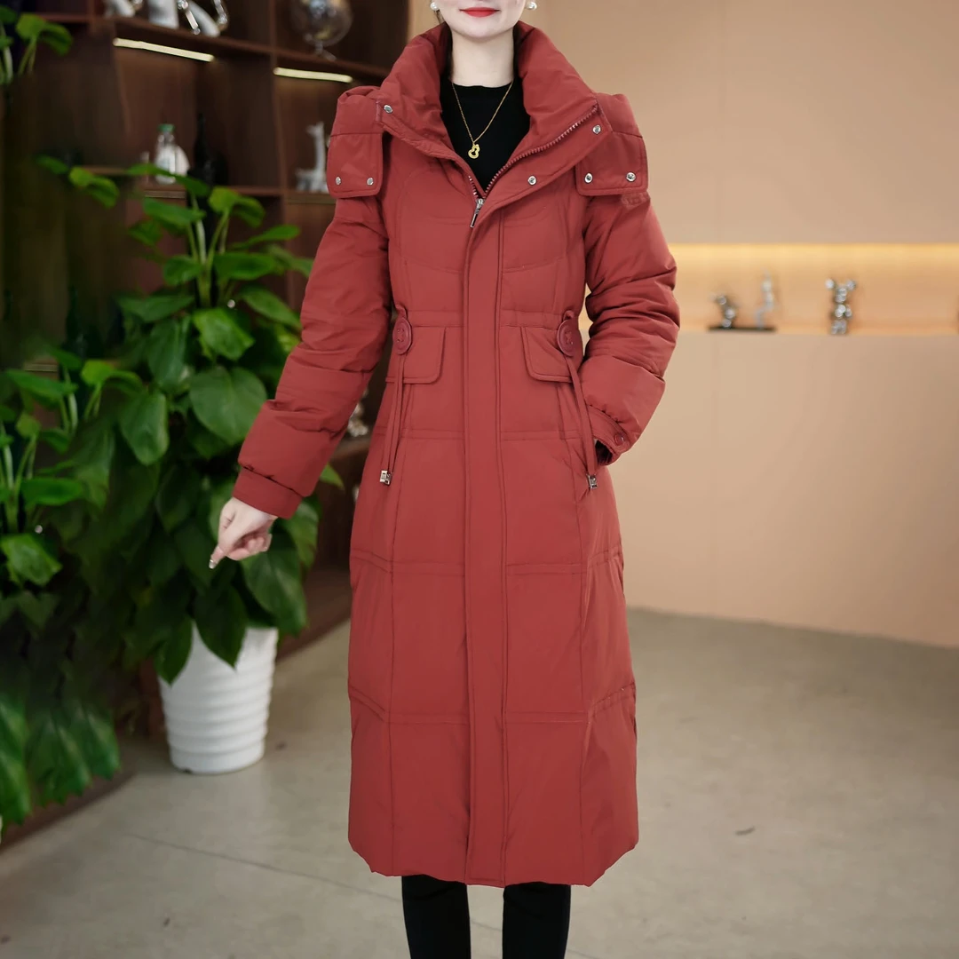 秋冬新款保暖时尚白鸭绒蓬松百搭羽绒服时尚外套23D777