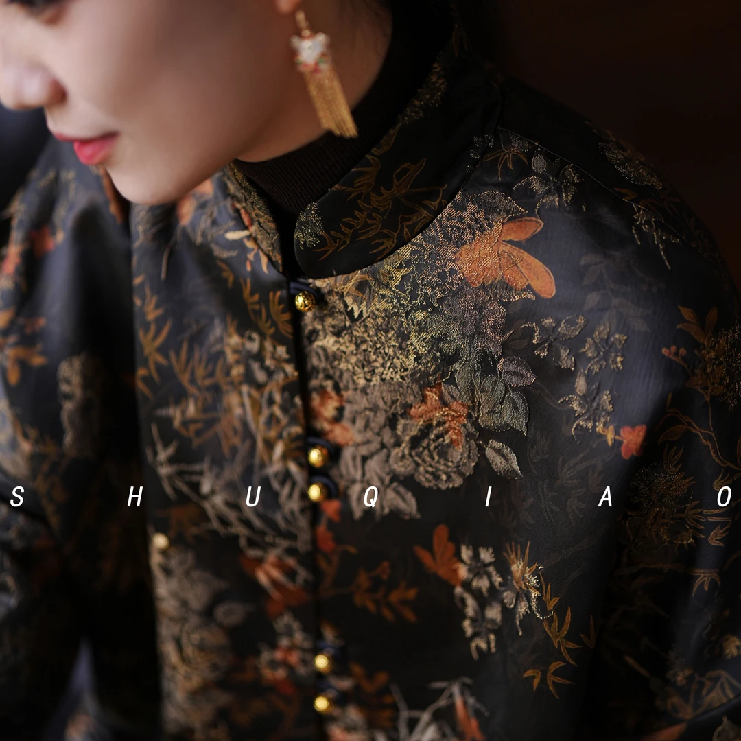 蜀俏【霓】秋冬宽松外套原创新品复古国风唐装立领中式新中式上衣