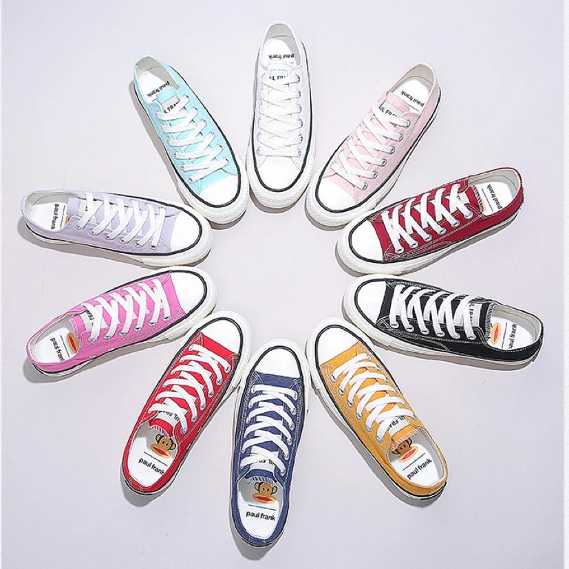 大嘴猴低帮帆布鞋女款春季新款夏季透气布鞋一脚蹬女鞋休闲板鞋子