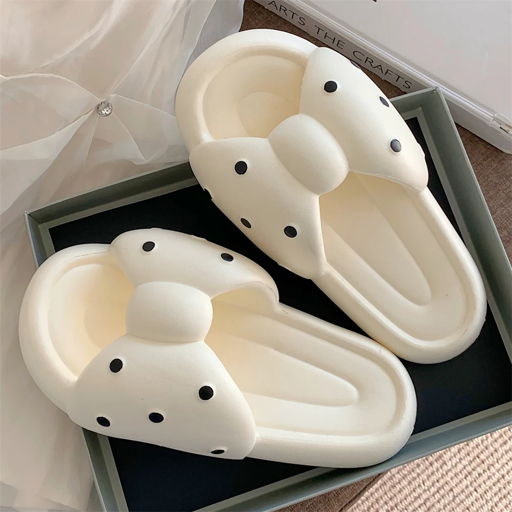 时尚百搭防滑软底海边沙滩拖鞋夏季休闲外穿踩屎感可爱蝴蝶结拖鞋