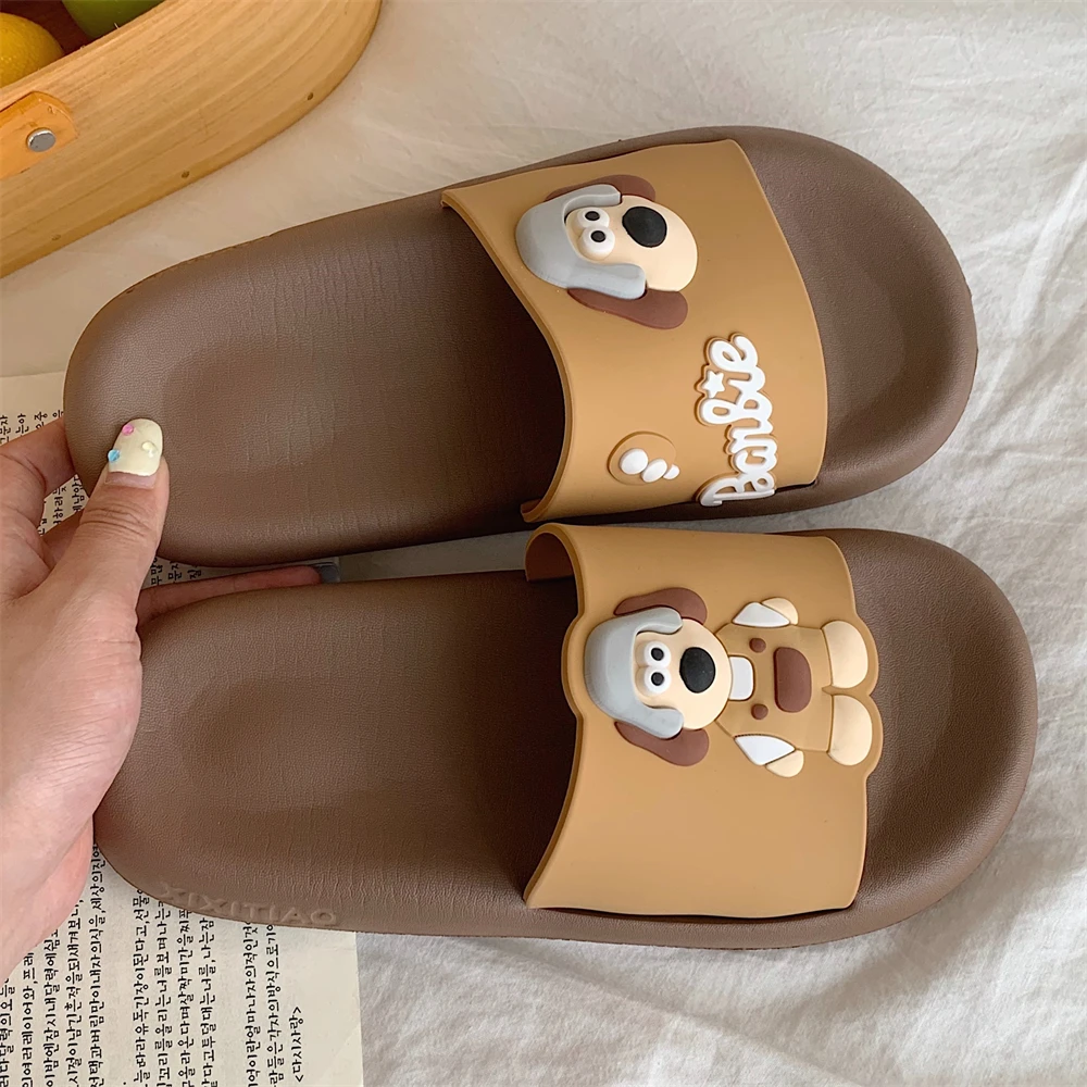 卡通可爱小狗狗拖鞋夏季网红踩屎感时尚居家防滑舒适洗澡凉拖鞋女