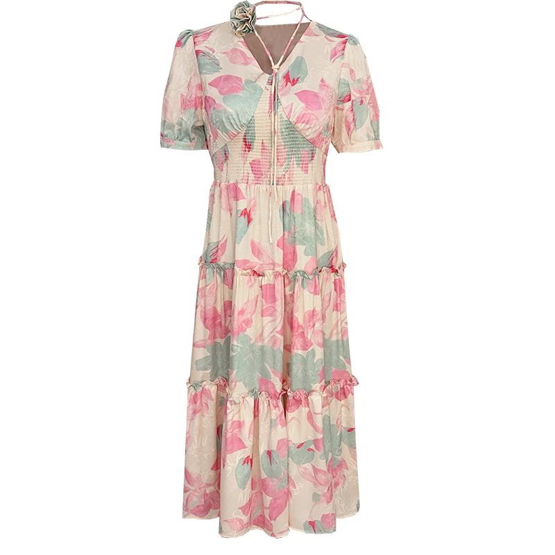 【直播专属】映日荷花连衣裙BR07138545