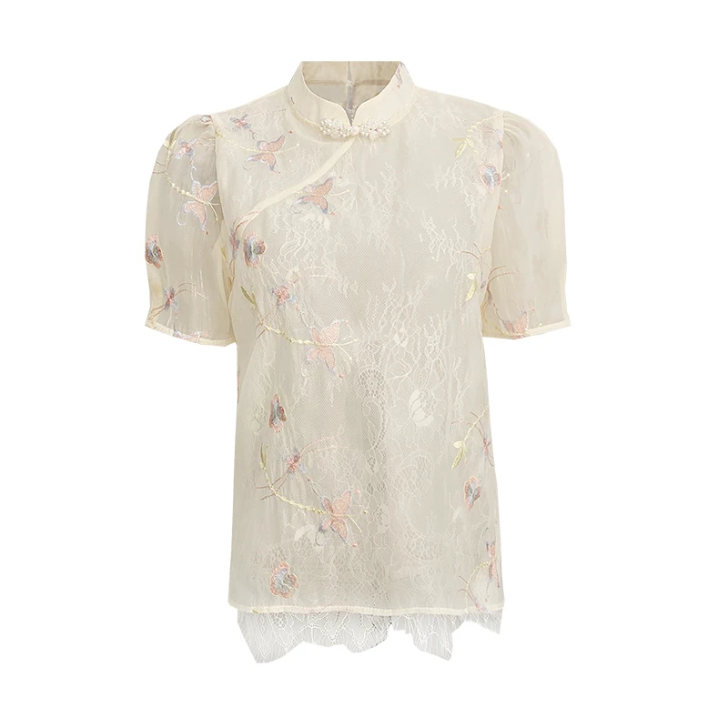 【高高甄选】蝴蝶飞刺绣上衣BR07018580