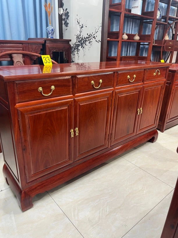 红木花梨木刺猬紫檀餐边柜即便马蹄腿收纳柜入户玄关柜客厅家用