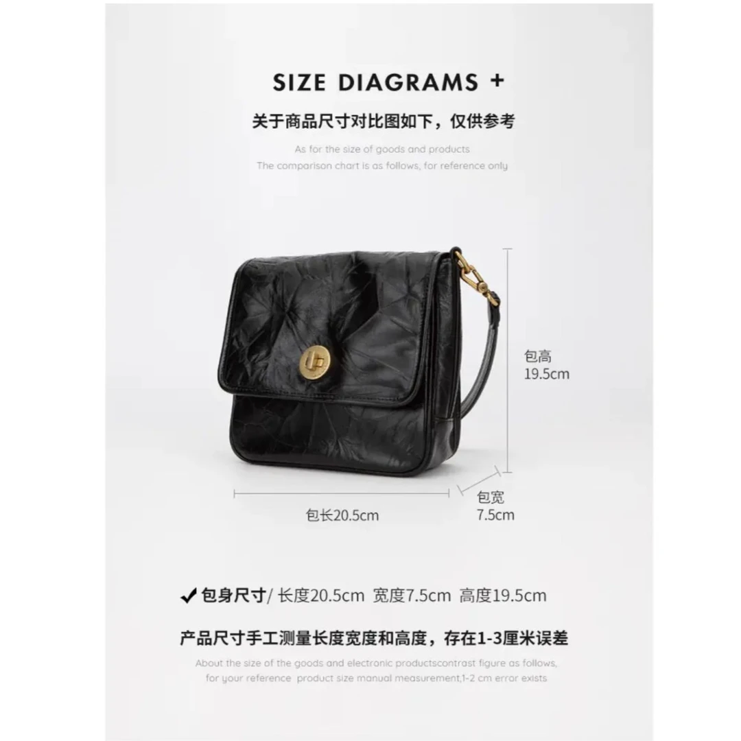 食草堂 女士包袋 单肩包 斜挎包   ZB-227新   黑色漆皮耐磨