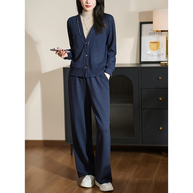 【两件套】迪欧芙休闲百搭上下装2024秋季新款时尚套装女#QTZ87321