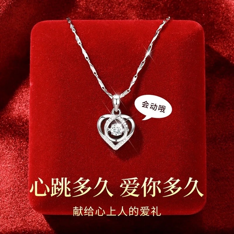 999纯银项链女锁骨链高级感吊坠轻奢饰品首饰