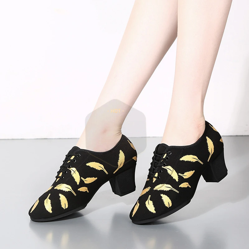 拉丁成人练舞鞋广场舞鞋交谊舞鞋教师鞋形体训练春季新款软底健身