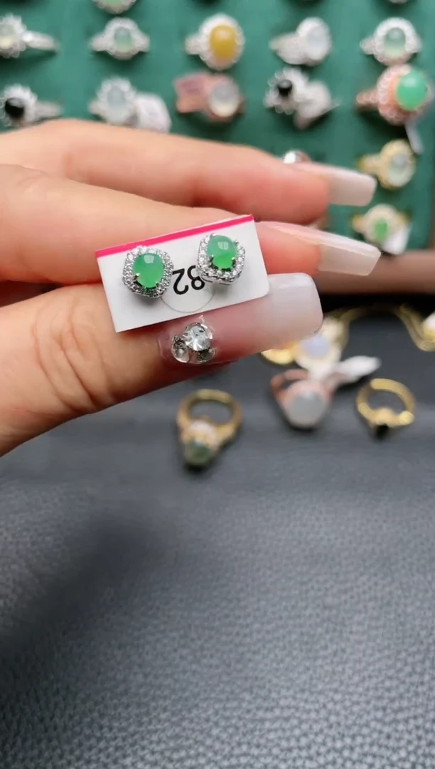 【闪购商品】翡翠戒指银S925镶嵌1111111111  95