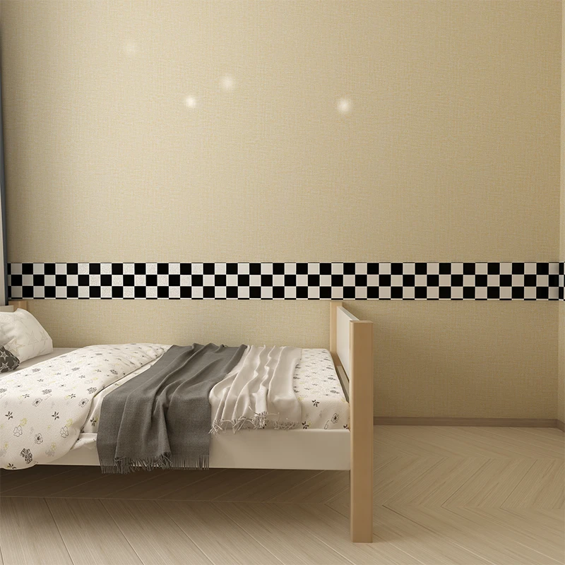 腰线踢脚线瓷砖装饰墙面墙贴自粘防水防潮电视背景墙裙包边线条大