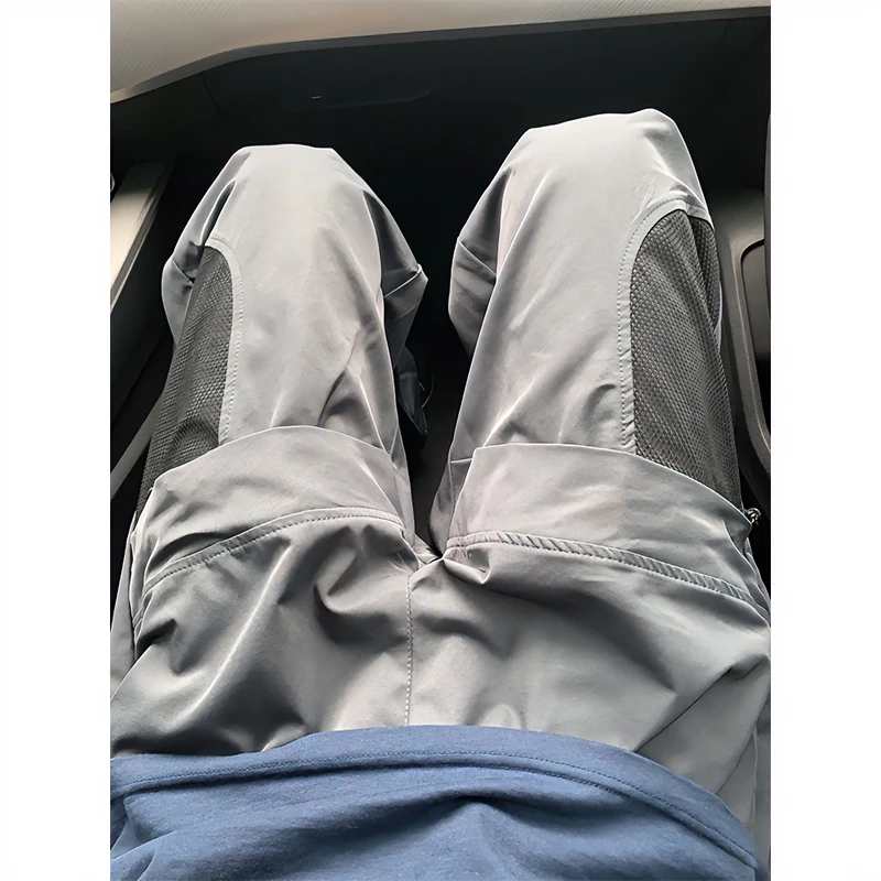 07qwer美式机能防水冲锋裤男夏季网眼拼接速干裤子户外徒步登山裤