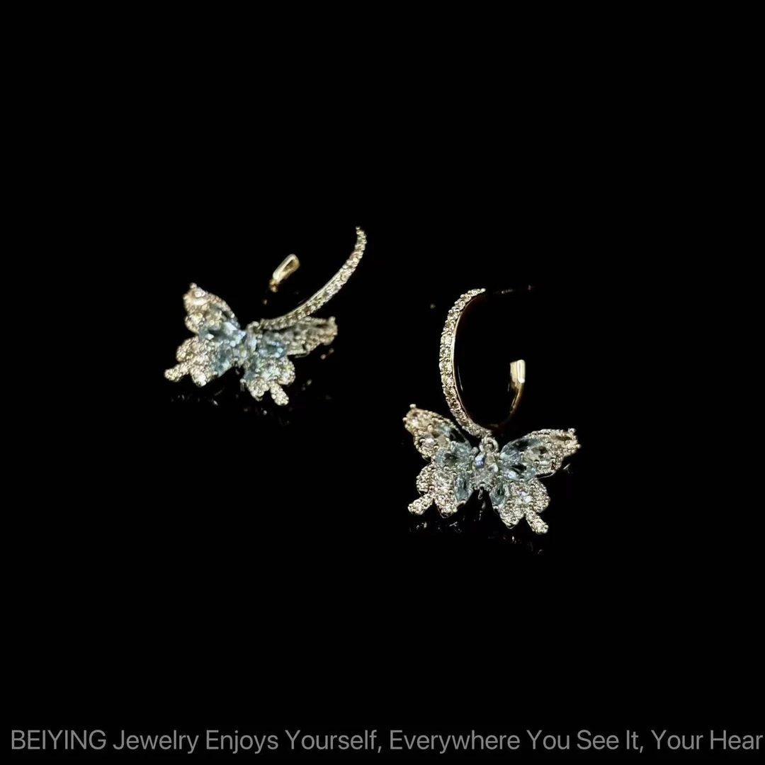 铜合金耳饰  镀k金 2025新款C3305【蓝调爵士】铂堡俪 BOBAOLI 耳钉