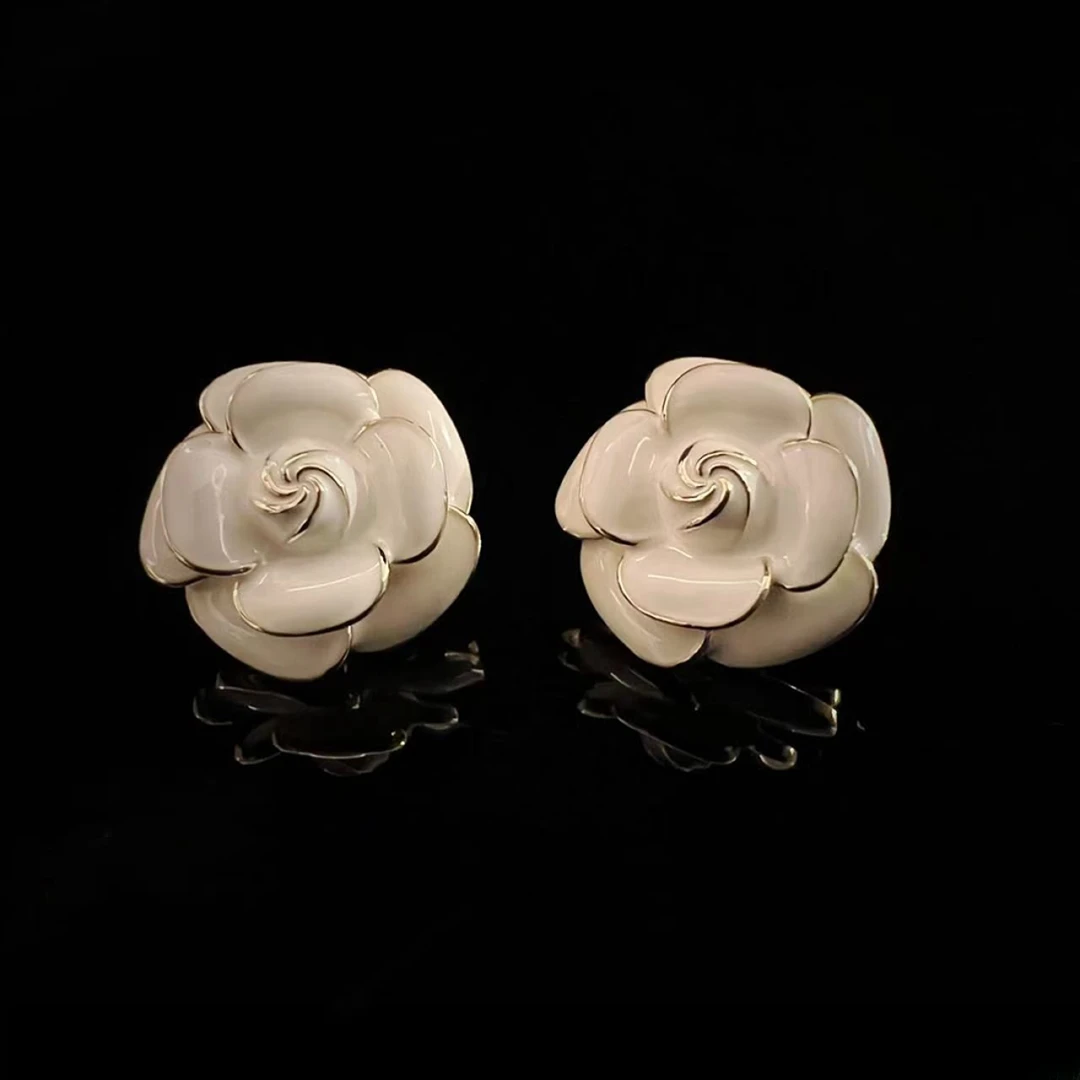 铜合金耳饰 镀k金 25新款 C3044【花与爱丽丝】BARA BOX 山茶耳钉