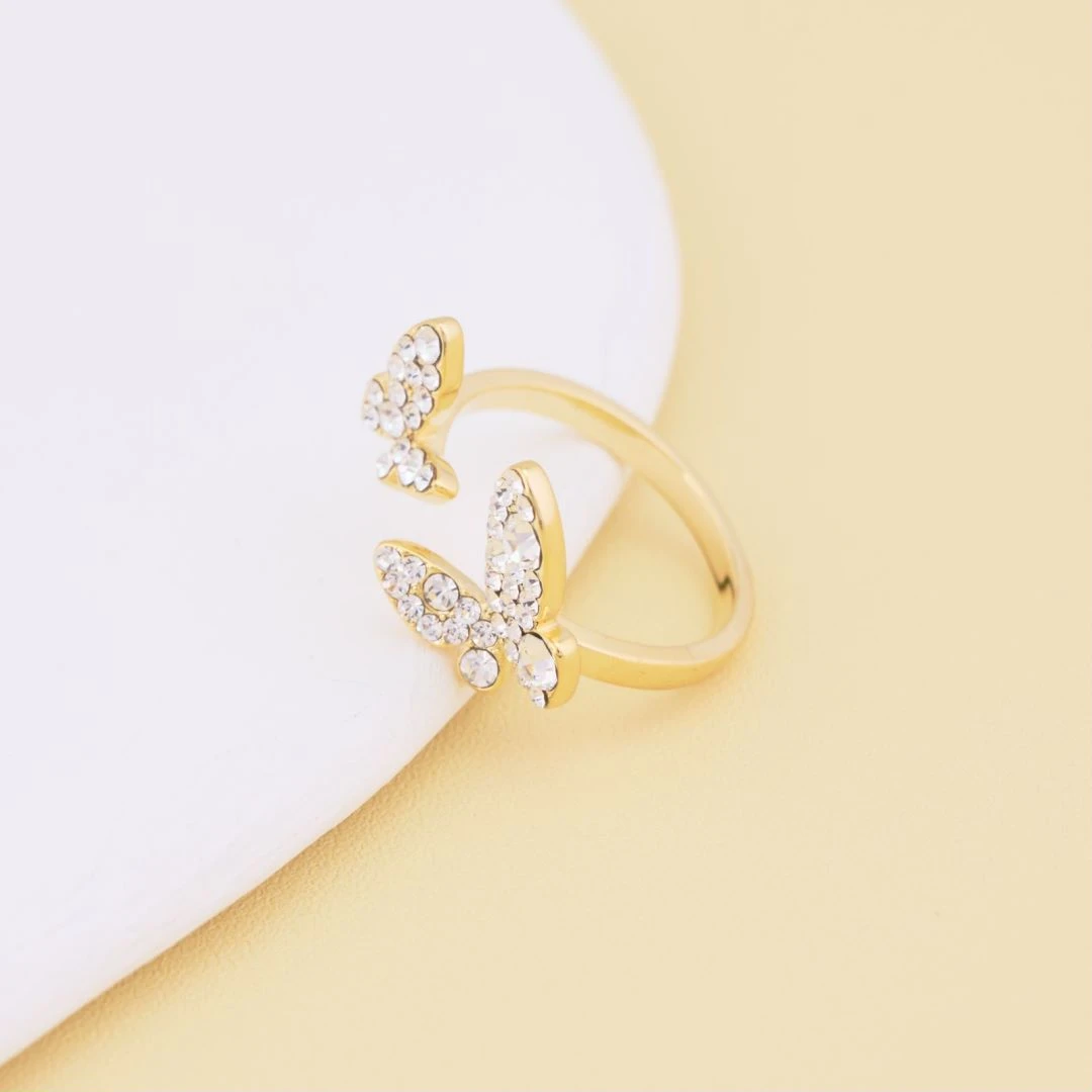 铜合金合成锆石戒指 2025新款C1118【双蝶之梦 】Jeannie zoo 戒指