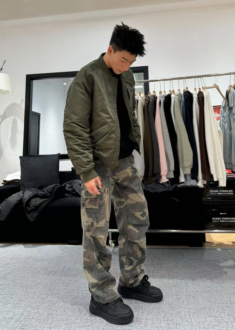 YJNINESEVEN秋冬新款美式MA1夹棉飞行夹克休闲潮流bomber棉衣jk01