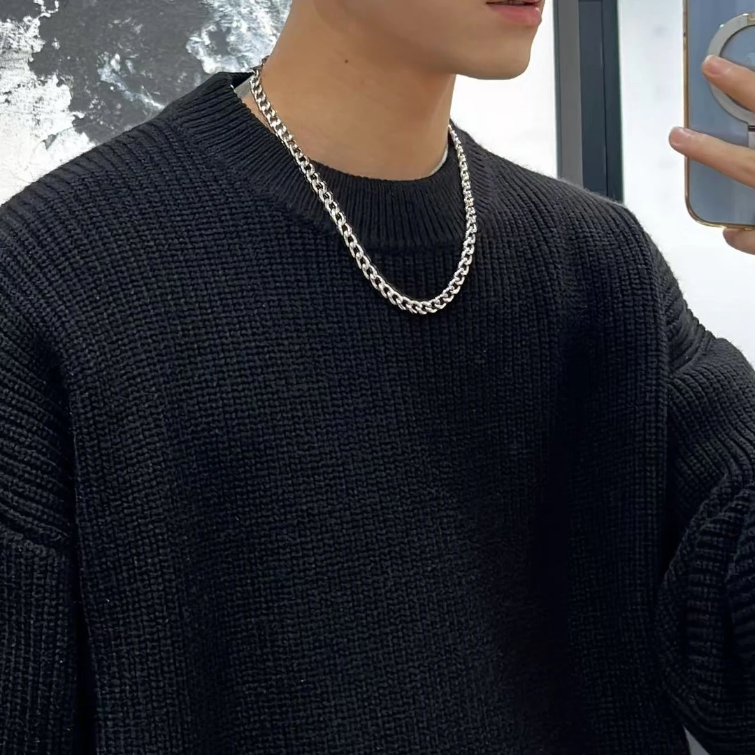 钛钢项链 情侣古巴链基础百搭男女高级感潮流项链个性ins链XL01