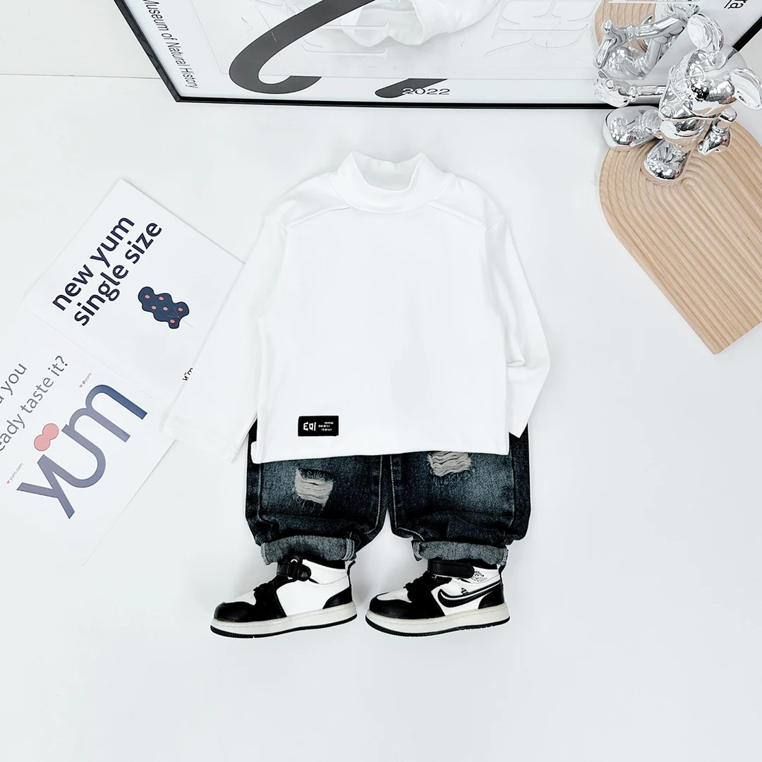 儿童打底衫男童T恤冬款2024新款秋冬装潮 D-AY24855 悠悠童话童装