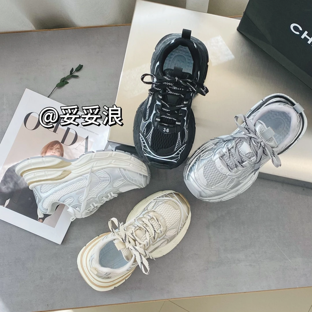 妥妥浪港风厚底增高老爹鞋女2025春季新款百搭复古休闲运动鞋ins