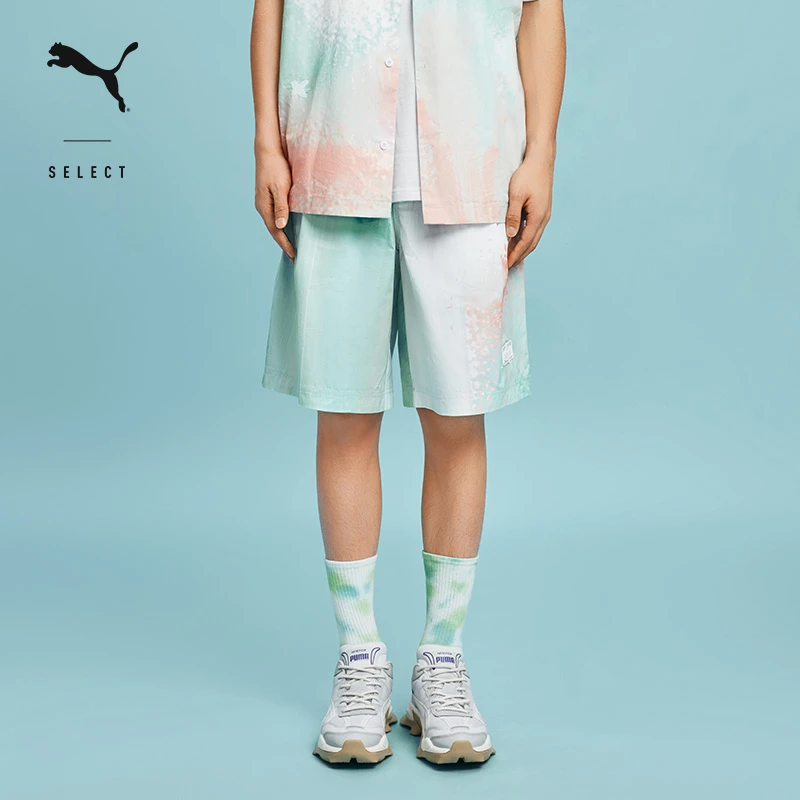 PUMA彪马夏季新款男子泡泡玛特联名款宽松短裤 SKULLPANDA 534818