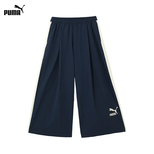 PUMA彪马 女运动欧若轻机能宽松抽绳长裤 T7 WOVEN PANTS 625686