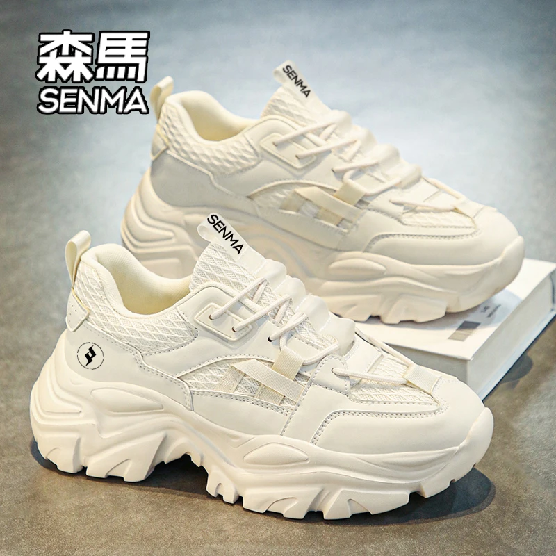 SENMA/森马男鞋2025新款厚底冬季增高爆款青少年白色休闲运动潮鞋