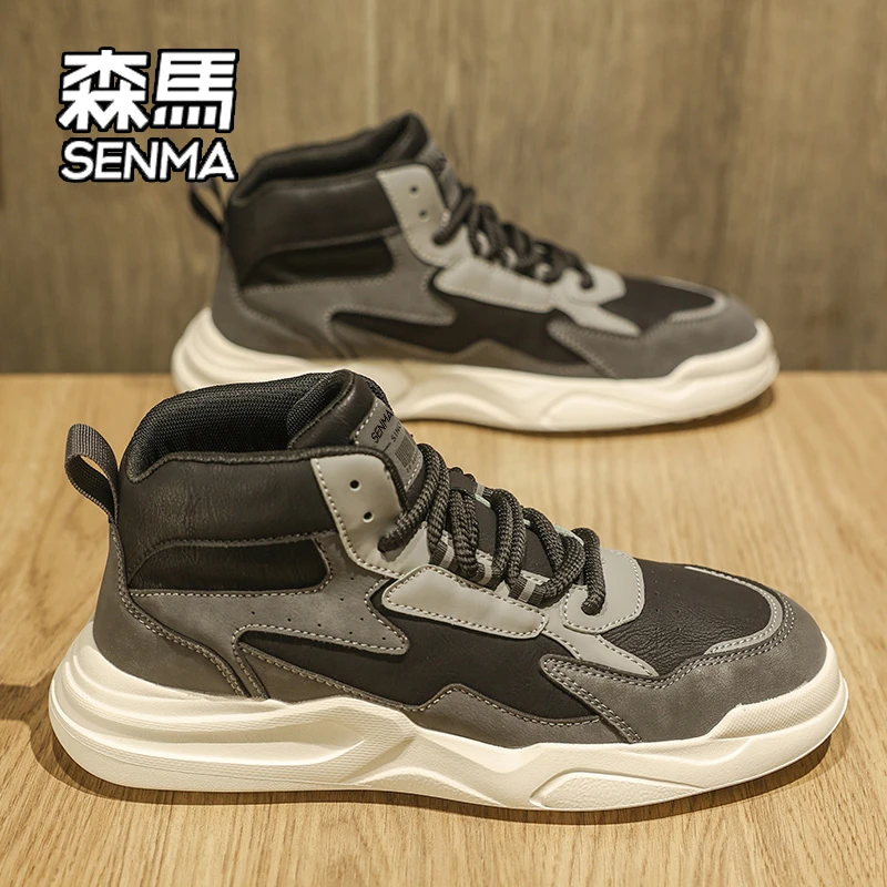 SENMA/森马男鞋加绒运动鞋2026冬季新款百搭厚底休闲保暖跑步鞋子
