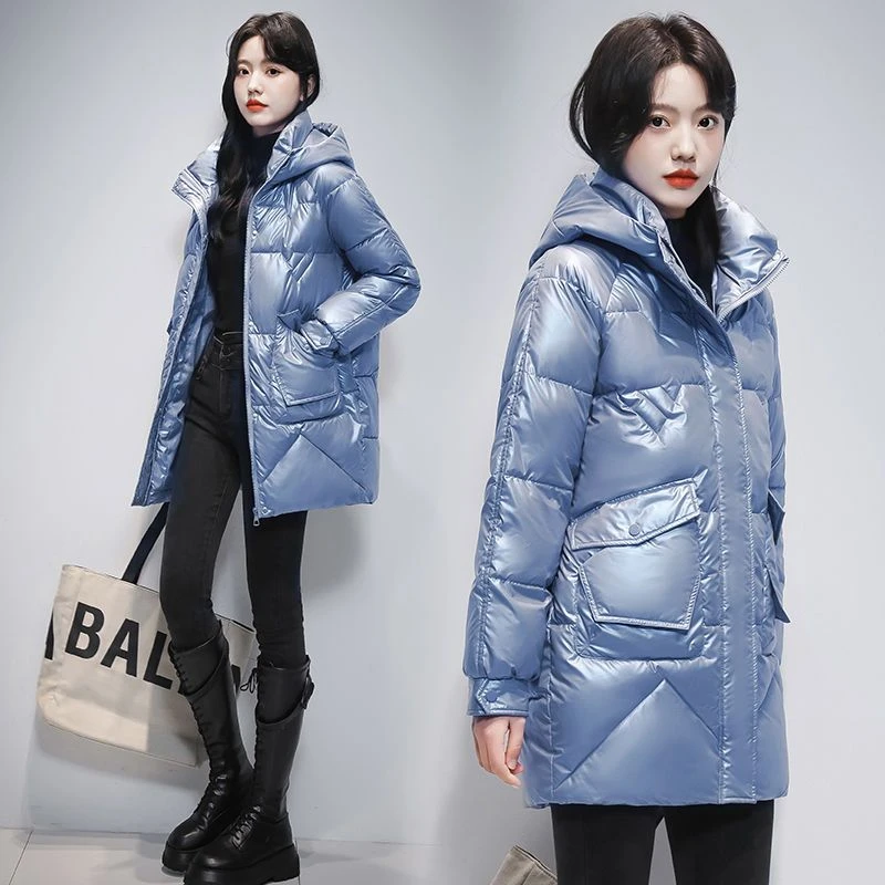 羽绒服新款爆款正品反季女士中长款可擦宽松户外运动