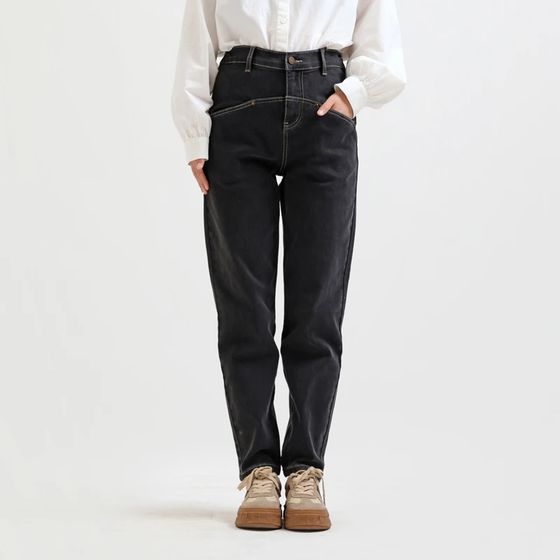 本依凡冬季女装TSSNZ0117牛仔裤【部分微瑕，N，O褪N，O焕！介意慎拍】