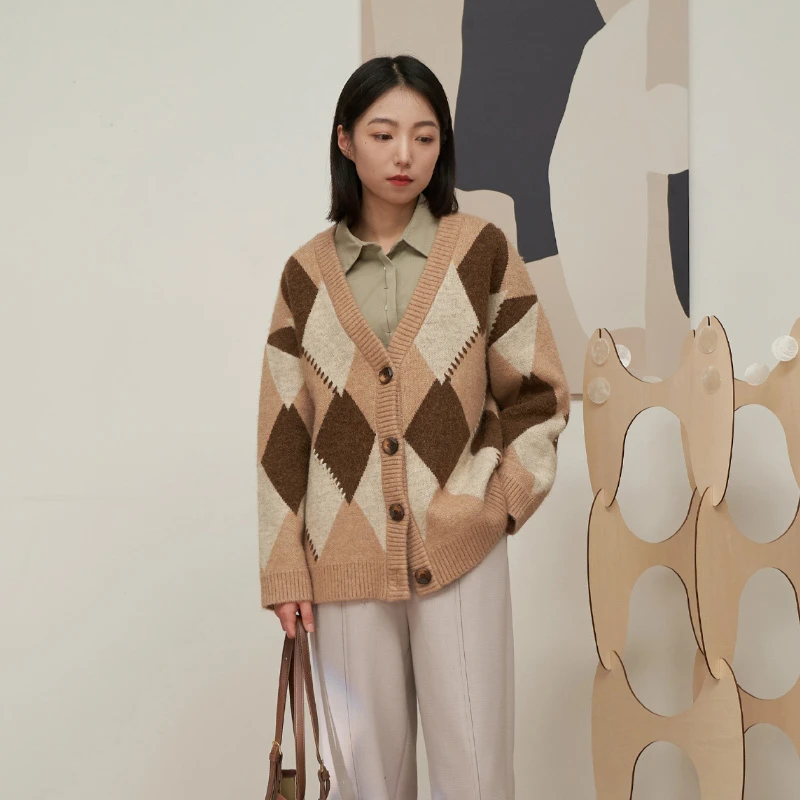 【部分微瑕，N，O褪N，O焕！介意慎拍】本依凡冬季女士针织衫ESSZZ0111