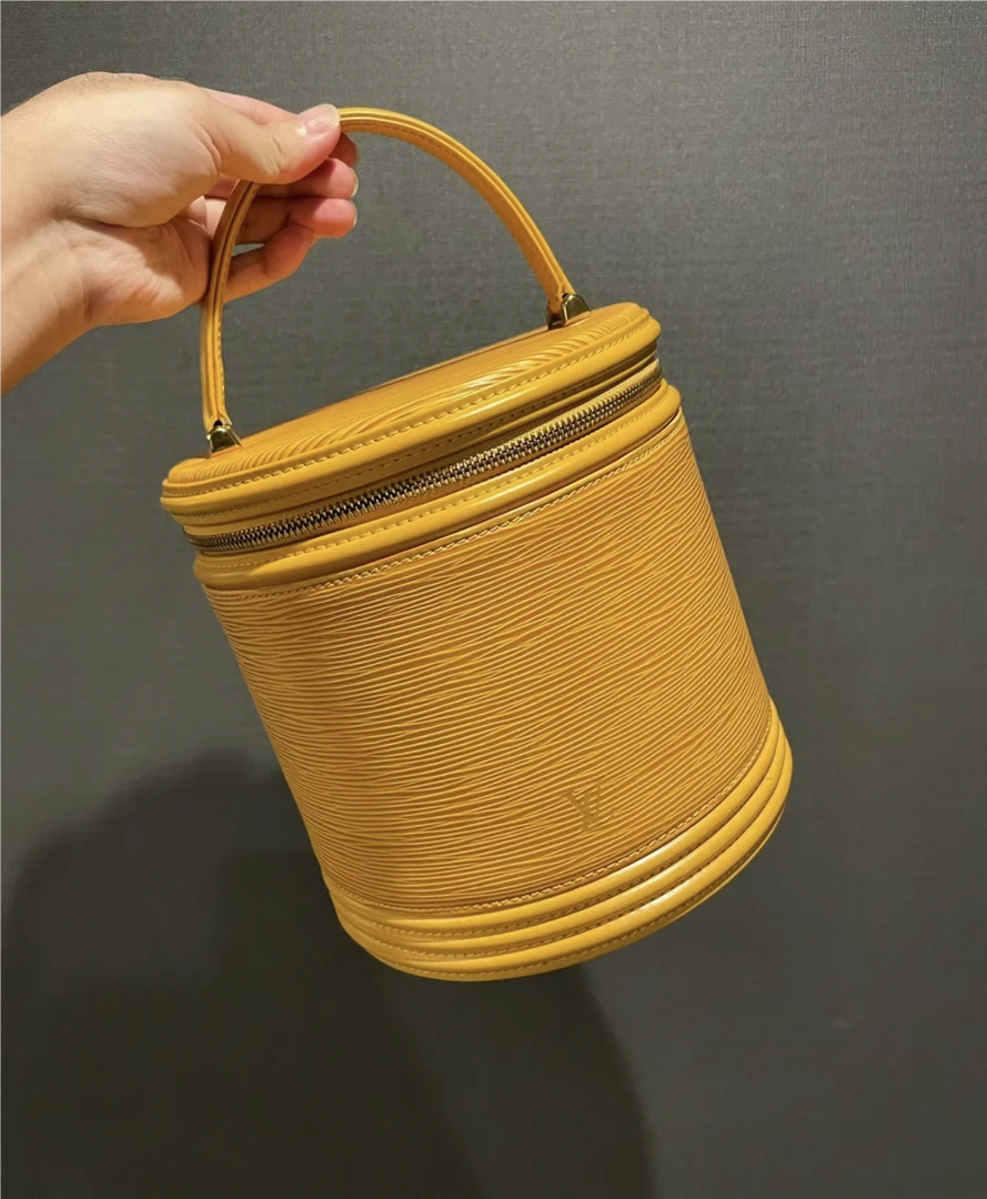 95新 LouisVuitton/路易威登 黄色 水波纹 发财桶