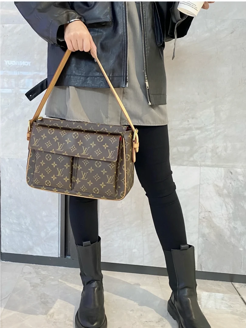 95新 LouisVuitton/路易威登 中号骆驼包    原装 单肩休闲