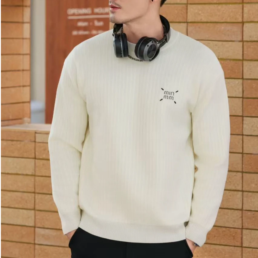【潮男风暴】男士冬季加厚毛衣圆领休闲针织衫时尚百搭保暖打底